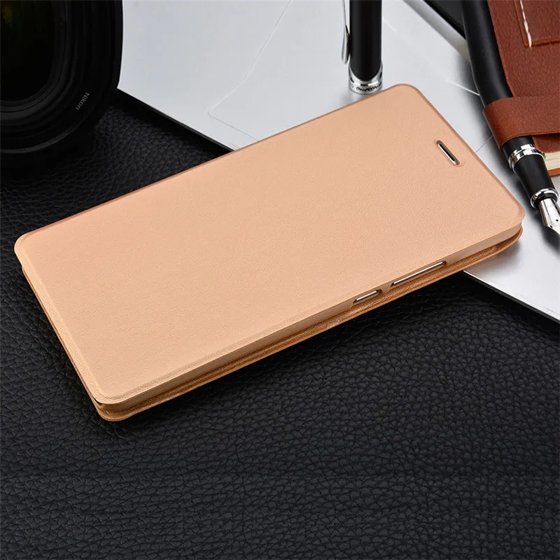 Gold TCICPC для Xiaomi mi Max 2 Чехол Флип Роскошный тонкий из искусственной кожи+ Жесткая задняя крышка из ПК для mi Max 2 Max2 чехол s Coque с подставкой - Цвет: Gold