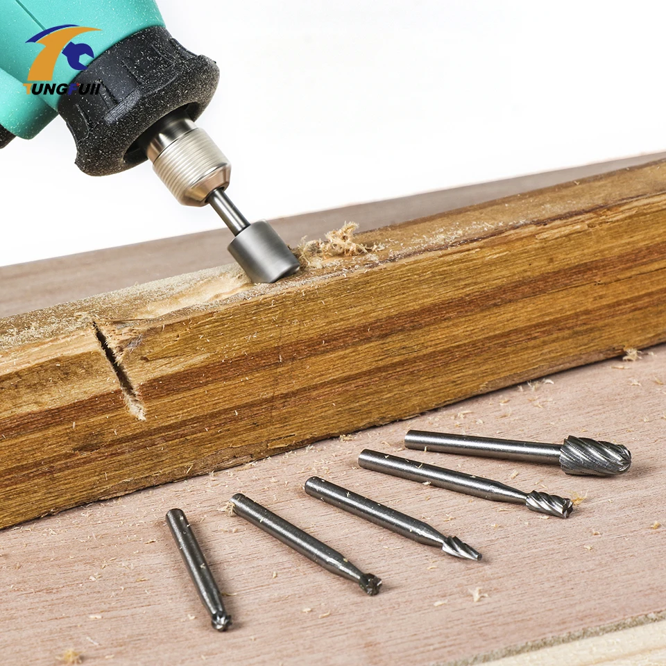 Tungfull вращающаяся фреза 6 шт. мини дрель Аксессуары Dremel инструмент для