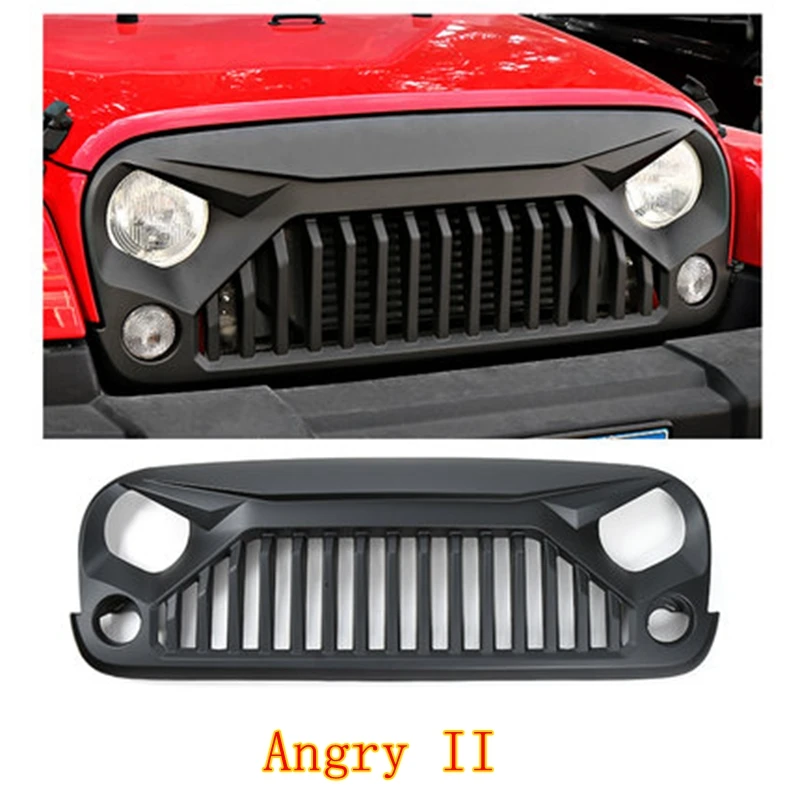 Автомобильный Стайлинг для Jeep Wrangler JK 2007- АБС Пластик Неокрашенный Черный Цвет спереди гоночные решетки блестящие спереди центр решетки радиатора