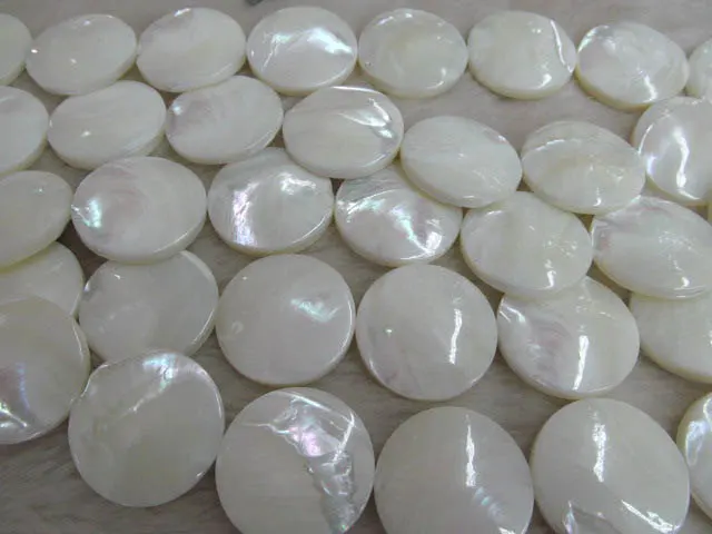 

Shell Jewelry 2strands 8-20mm Natural MOP shell bead round disc roundel white brown jewelry beads