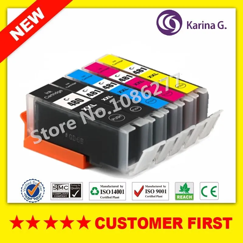 Совместимый с Canon PGI 480 CLI 481 PGI480 CLI481 картридж для PIXMA TR7540 TR8540 TS6140 TS8140 TS9140|Чернильные