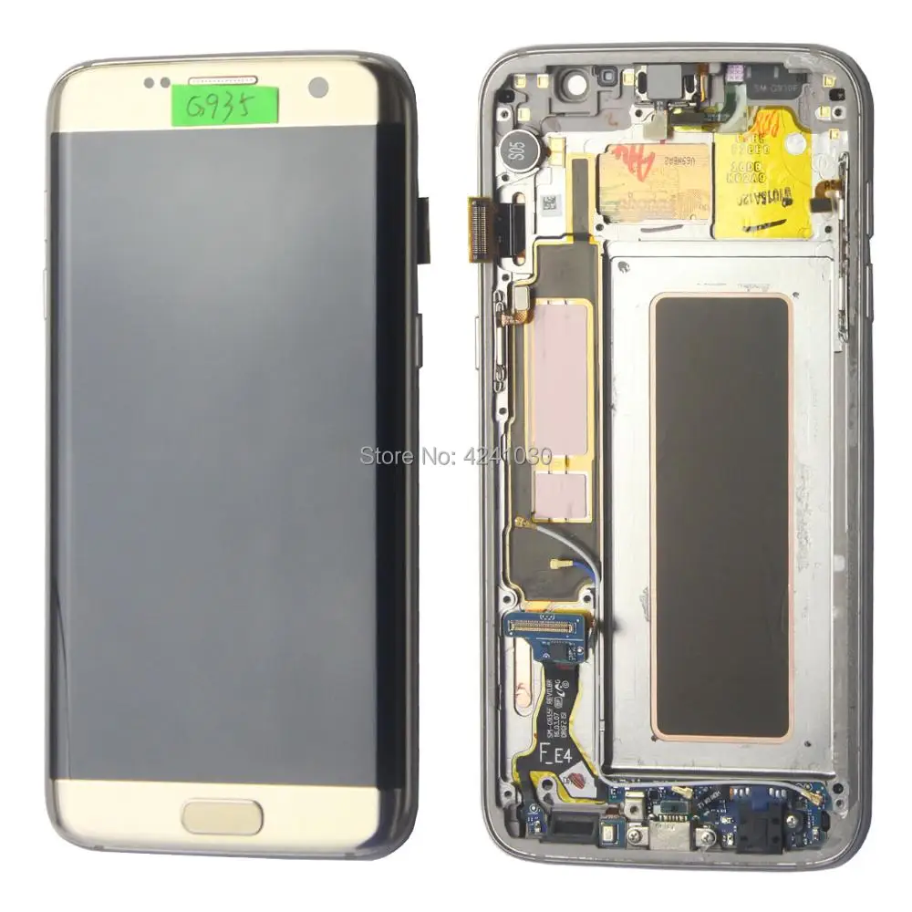 ЖК дисплей + дигитайзер сенсорного экрана рамка в сборе для Samsung Galaxy S7 edge