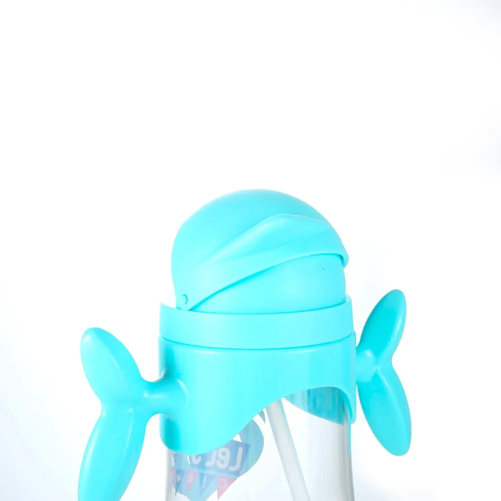 В форме рыбы Могучий Захват Тренажер бутылки 360 мл пластиковые соломы типа