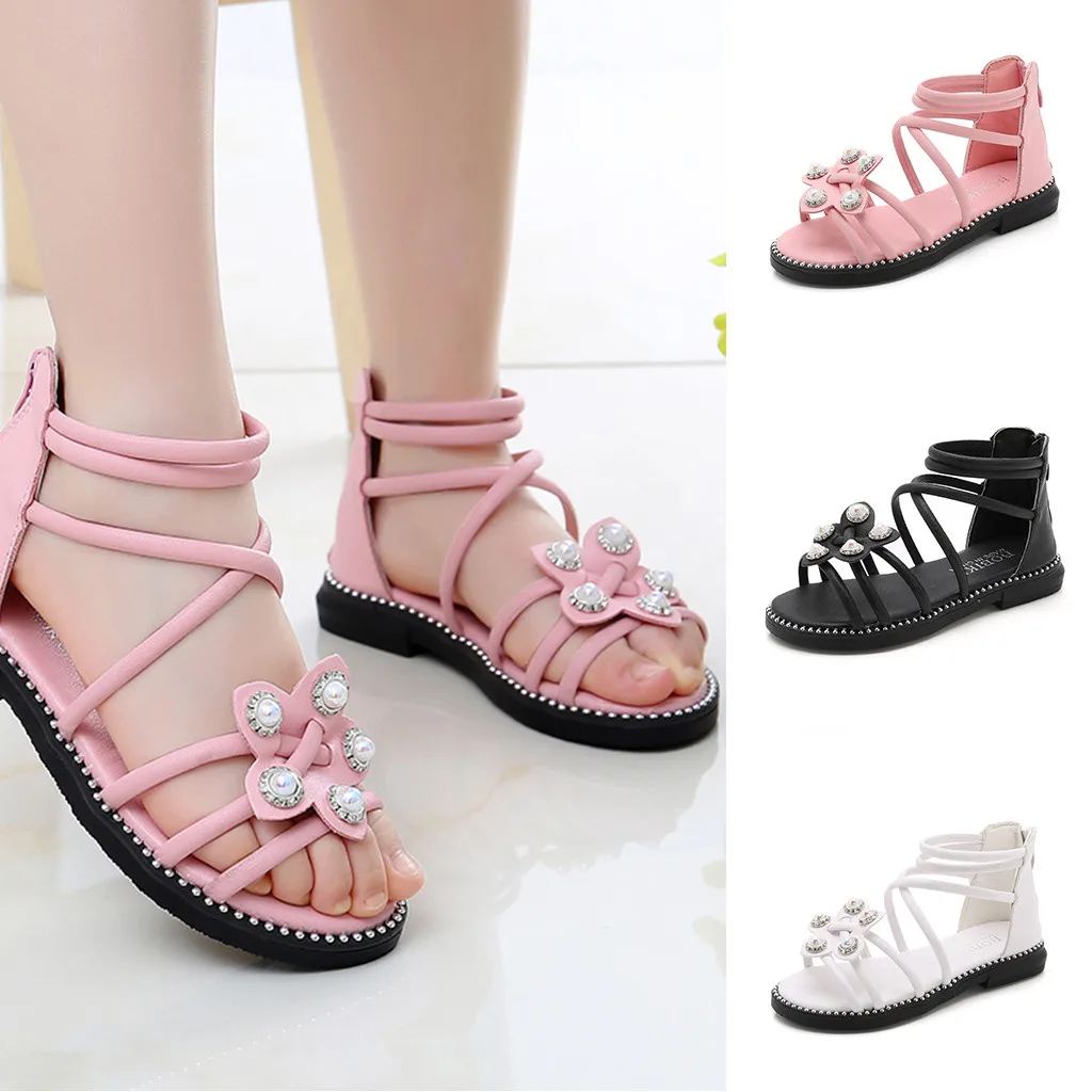 Летняя обувь для маленьких девочек детские сандалии малышей принцессы с