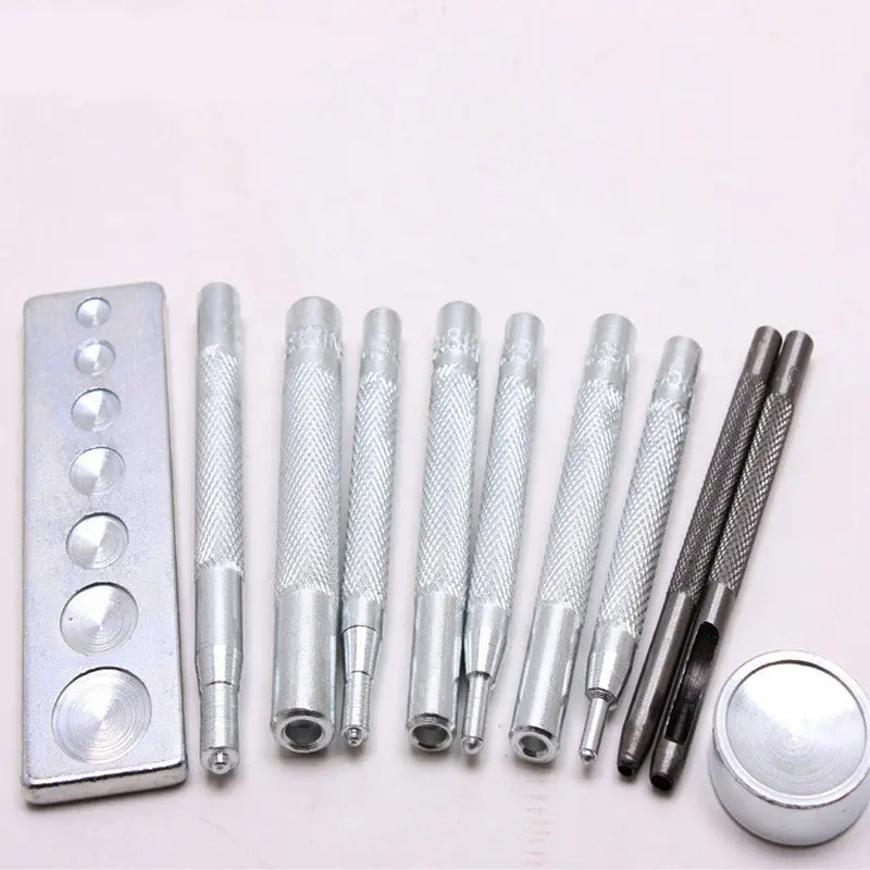 11 шт./компл. металлические застежки Кожа быстрое Установка набор