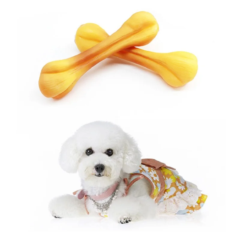 Имитация кости собака жевательная пищалка игрушка щенок искусственная кость