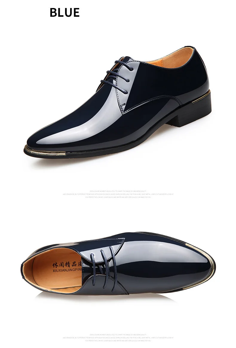 NPEZKGC/Новинка года; Мужская качественная обувь из лакированной кожи; Zapatos de hombre; размеры 38-47; черные кожаные мягкие Мужские модельные туфли