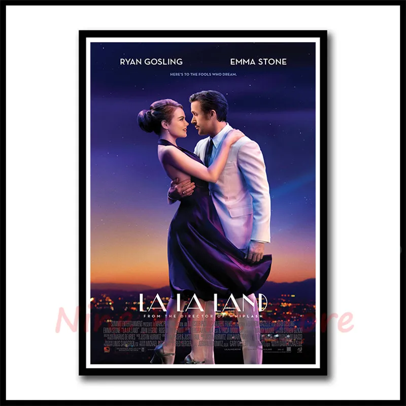 La Land бумага с покрытием фильм плакат наклейки на стену Бар Кафе домашний декор домашнего искусства бескаркасные - Цвет: Серый