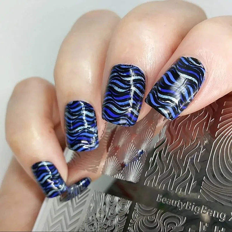 BeautyBigBang штамповочные пластины кружева цветок перо бабочка изображение нержавеющая сталь дизайн ногтей штамп пластины Шаблон трафарет XL-015