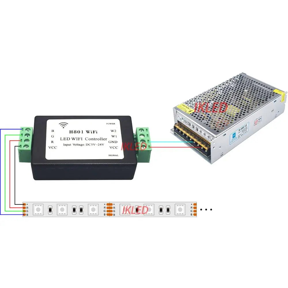 Светодиодная лента RGBWW контроллер, wifi контроллер, android app, max 4A/route, led Wi-Fi затемнитель, для RGB, RGBW, RGBWW полоса, wifi Пульт дистанционного управления