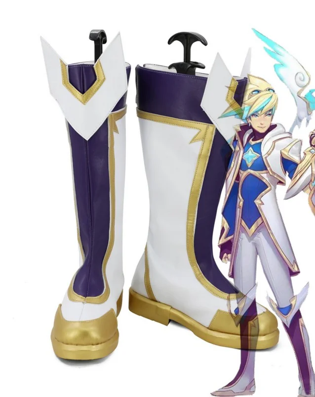Изготовленные на заказ ботинки LOL Ezreal Star Guardian обувь для косплея высокие мужчин