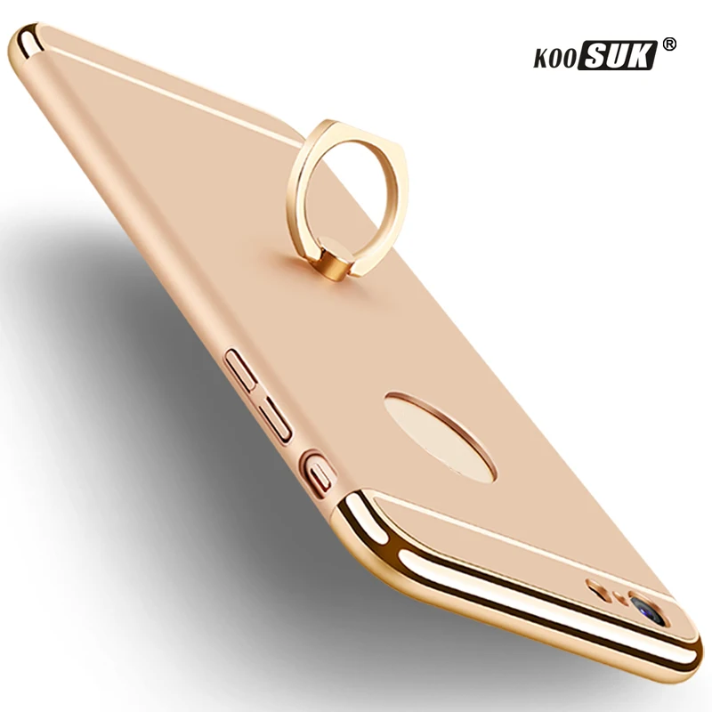 Чехол накладка с кольцом на палец 7P 6P для iPhone 7 6 8 Plus тонкий защитный чехол