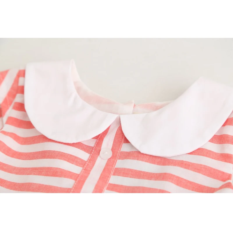 LOVE DD&ampMM Girls Dresses Spring New Children's Simple Comfortable Doll Collar Striped Sleeveless Dress For Girl | Детская одежда