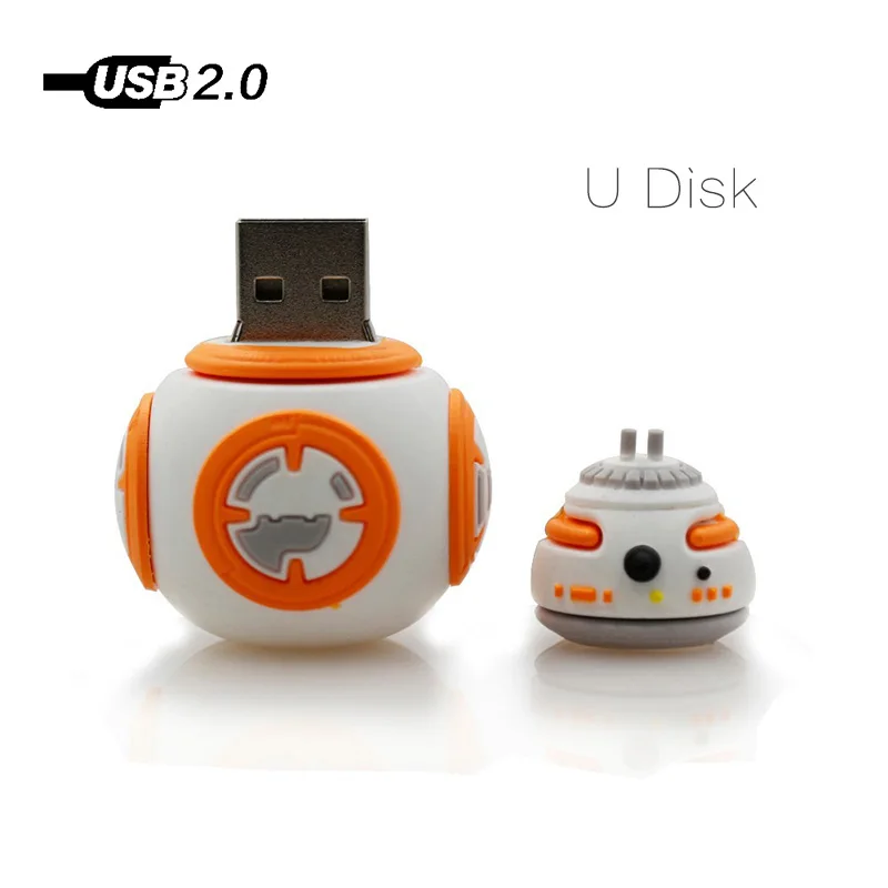 BB8 Usb флеш накопитель с мультипликационным принтом U 128 Мб 4 ГБ 8 16 32 64 ГБ|USB
