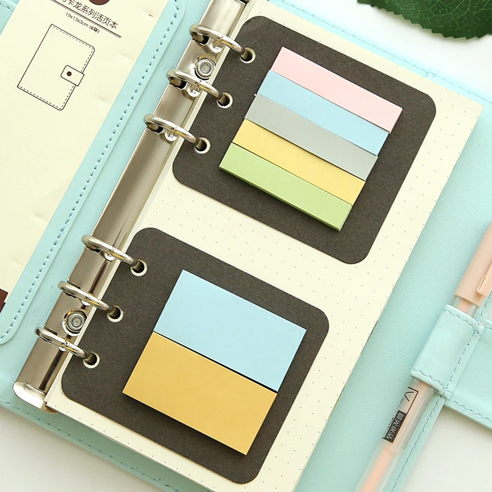 Один набор красочные свободные спиральные милые наклейки с 6 отверстиями стикеры