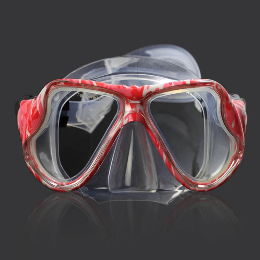 Новейшая камуфляжная маска для дайвинга взрослых с закаленным стеклом