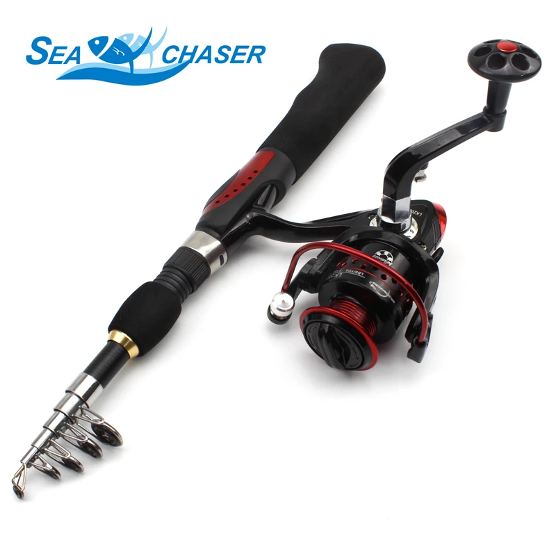 

NEW 1.65M Carbon Fishing Rod Portable Travel Spinning Fishing pole with Reel Combo sea Trout Rod Set Fishing Tackle