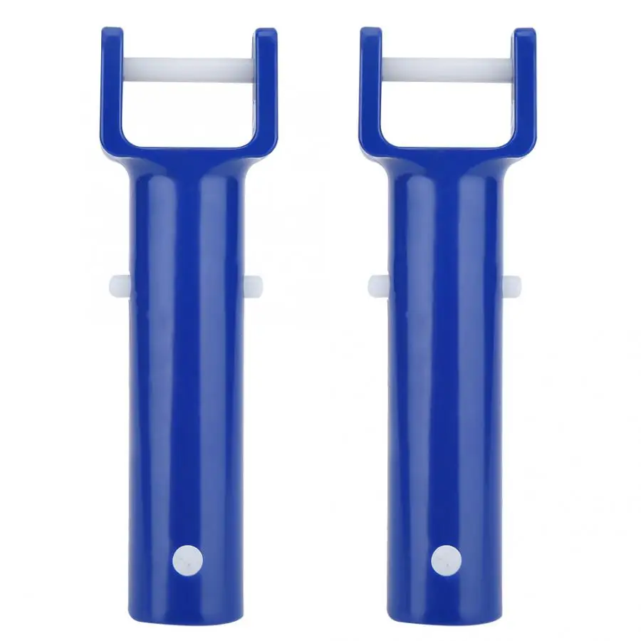 

2Pcs Blue Swimming Pool V Shape Clip Brush Head Handle Replacement Pool Accessory