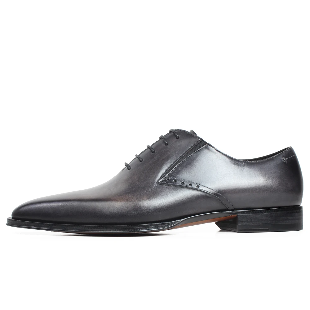 VIKEDUO/Мужская обувь с квадратным носком однотонные серые модельные туфли-оксфорды