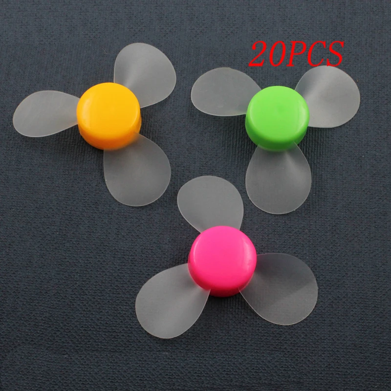20 шт. микро двигатель постоянного тока мягкий пропеллер 2 мм вал ветряной лист 3