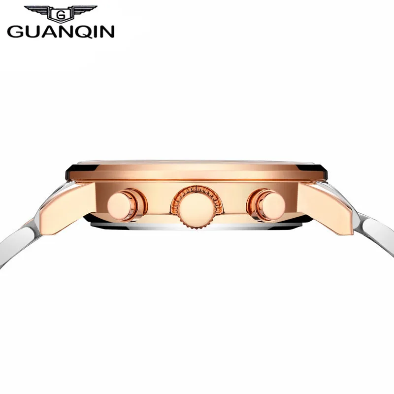 GUANQIN модные мужские часы с хронографом Топ бренд роскошные спортивные светящиеся