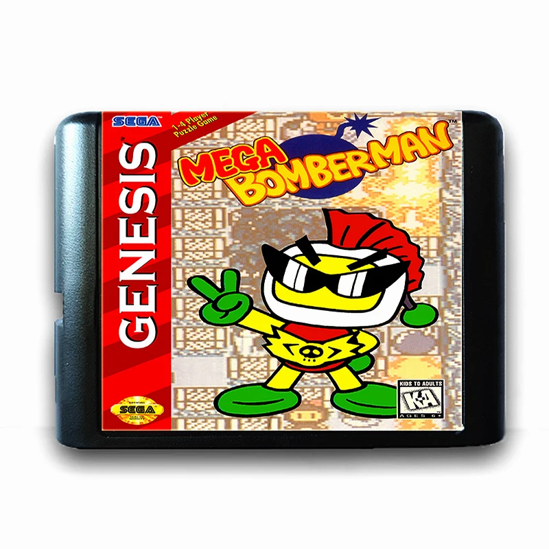 Мега бомбер герои в масках для 16 бит Sega MD карточная игра Mega Drive Genesis игровая