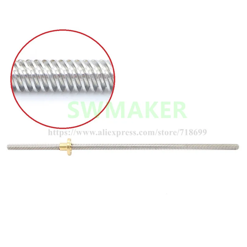 2 шт. торцовые винты для 3D принтера 345 мм|prusa i3 screws|3d printer lead screwscrew |