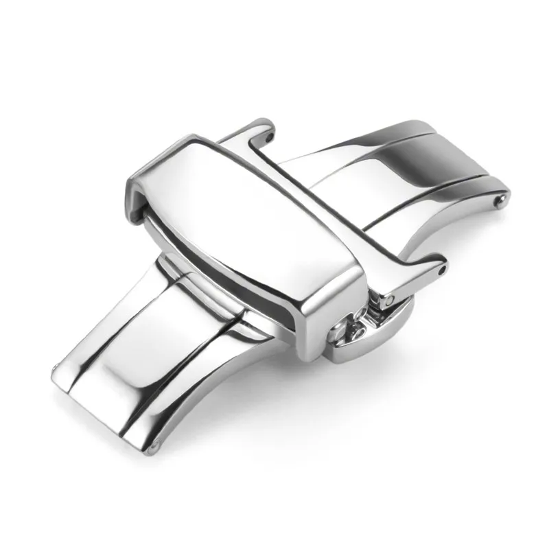 Застежка-бабочка 316L S/S 10 мм 12 мм 14 мм 16 мм 18 мм 20 мм 22 мм с двойным нажатием для часов Omega или других ремешок для часов