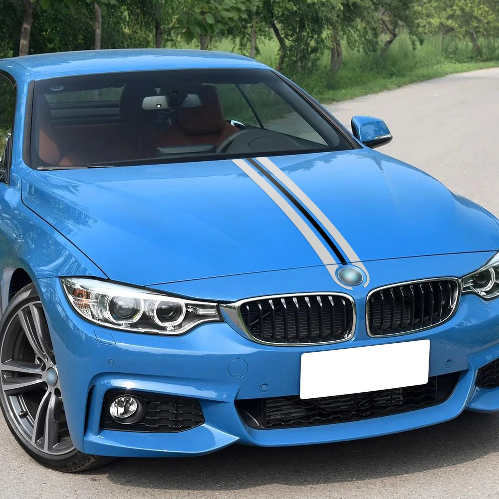 Крышка автомобильного капота крышка двигателя гоночная полоска наклейка