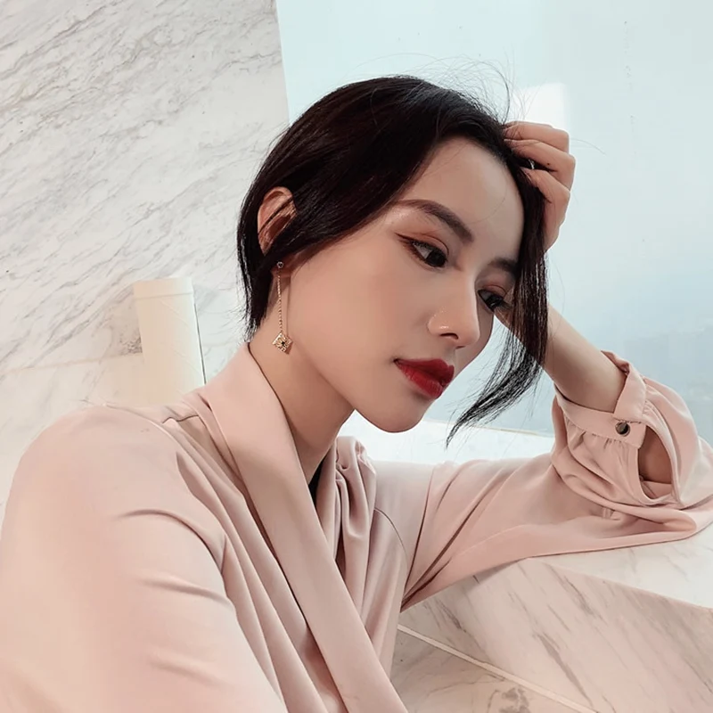 MENGJIQIAO Ювелирные наборы Изумрудный кисточкой Серьги Ожерелье S925 игла передовая