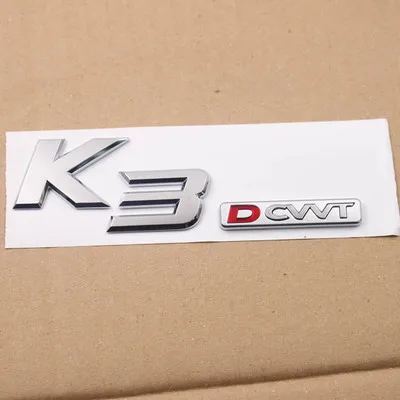 K3 DCVVT Автомобильный Стайлинг ABS пластмассовая наклейка для Kia K2 K3 S DCVVT K3S K4 K5 KX3 KX5 Sportage R Премиум надпись-логотип бренда Tail Trunk эмблема - Название цвета: K3 DCVVT