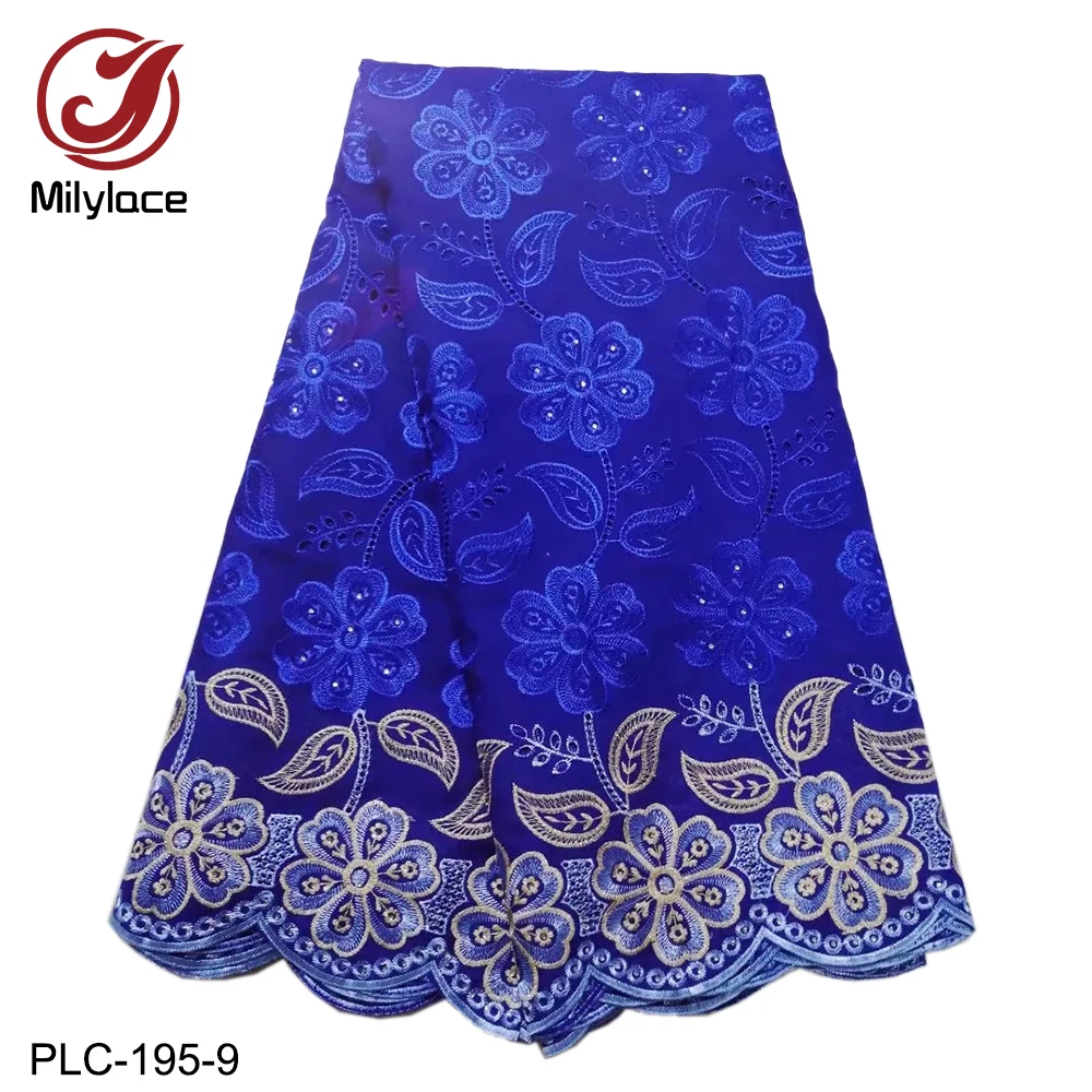 Высококачественная швейцарская хлопковая вуаль Milylace 5 ярдов нигерийская ткань с