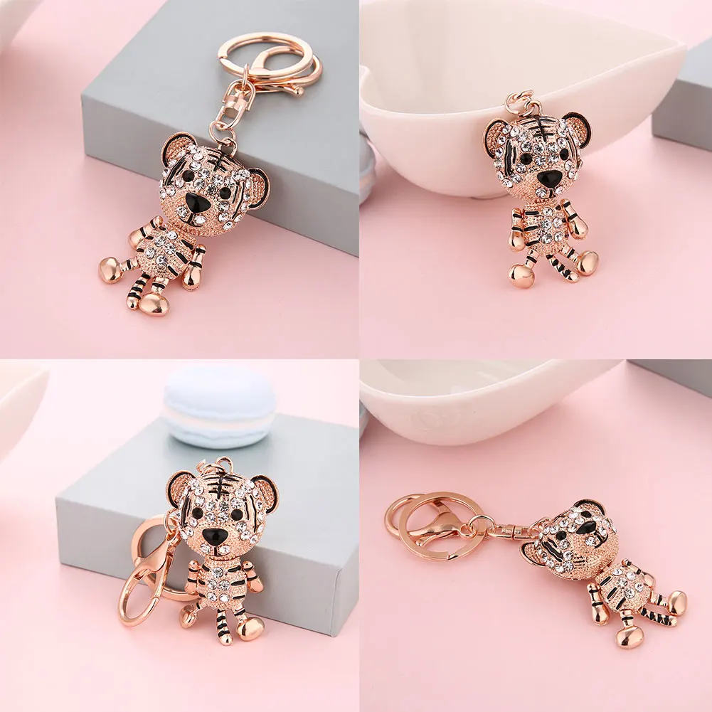 Симпатичные автомобильные брелки из сплава женские блестящие со стразами