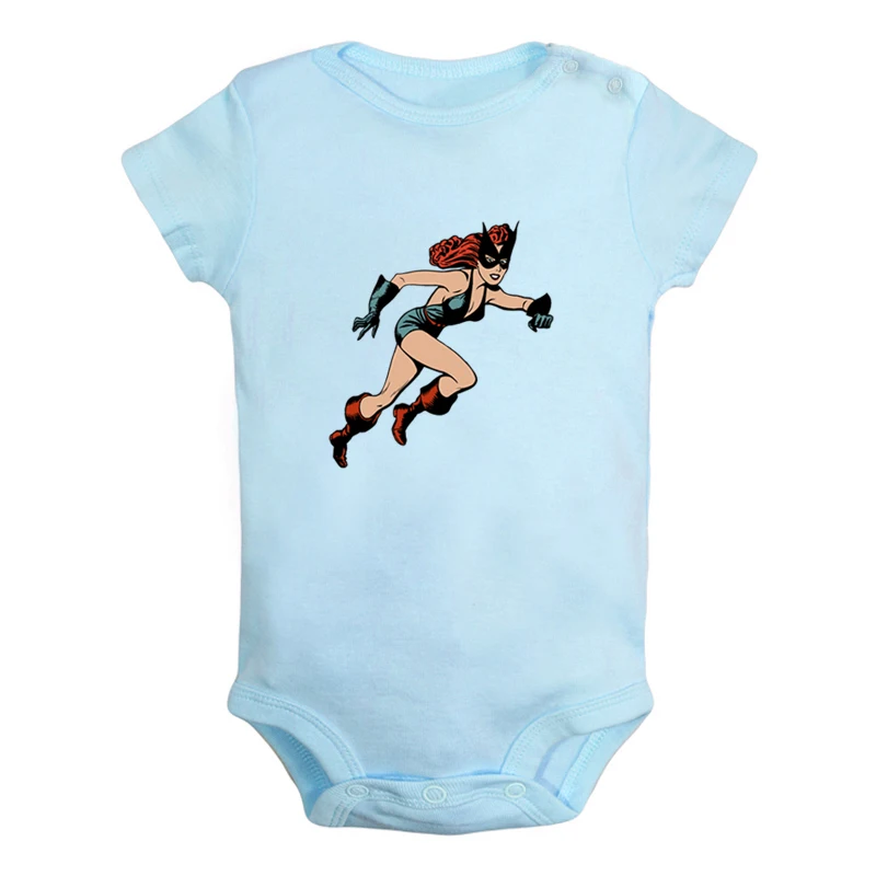 ieBodysuits3052BL Чудо-Женщина ободок для волос в стиле Чудо-Женщина Супергерой Диана Принц Одежда для новорожденных девочек и мальчиков комбинезон с короткими рукавами, комбинезоны, комплекты из хлопка - Цвет: ieBodysuits3052BL