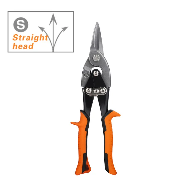 Straight Cut Оловянный лист металла СНиП авиационные ножницы 25 см/1" железная пластина резки промышленной промышленности рабочие пластины ножницы которые режут ножницы бытовой инструмент - Цвет: Straight Cut