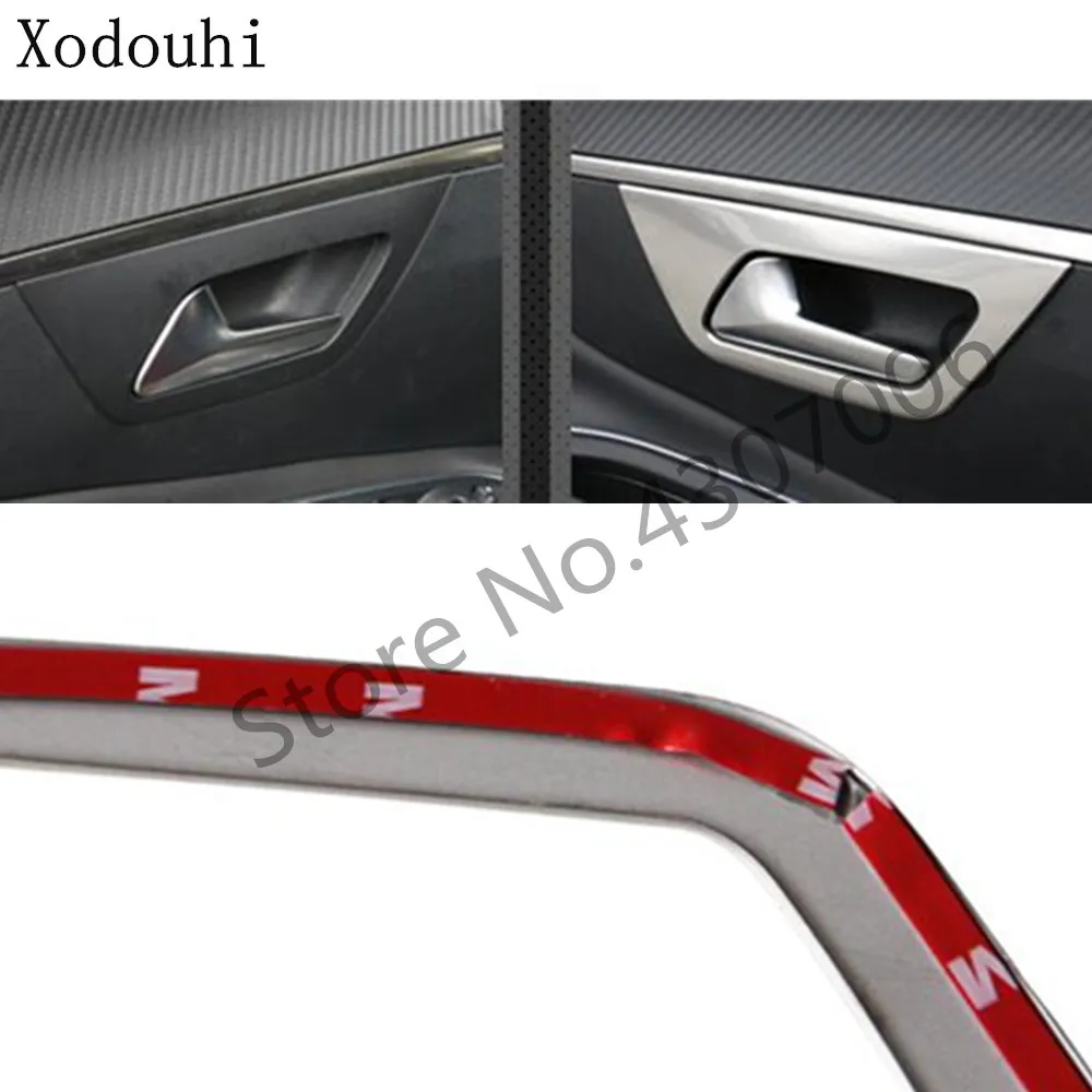 

Car Protect Trim Stainless Steel Door Inner Built Bowl Armrest Part 4pcs For Peugeot 3008 GT 3008GT 2016 2017 2018 2019 2020