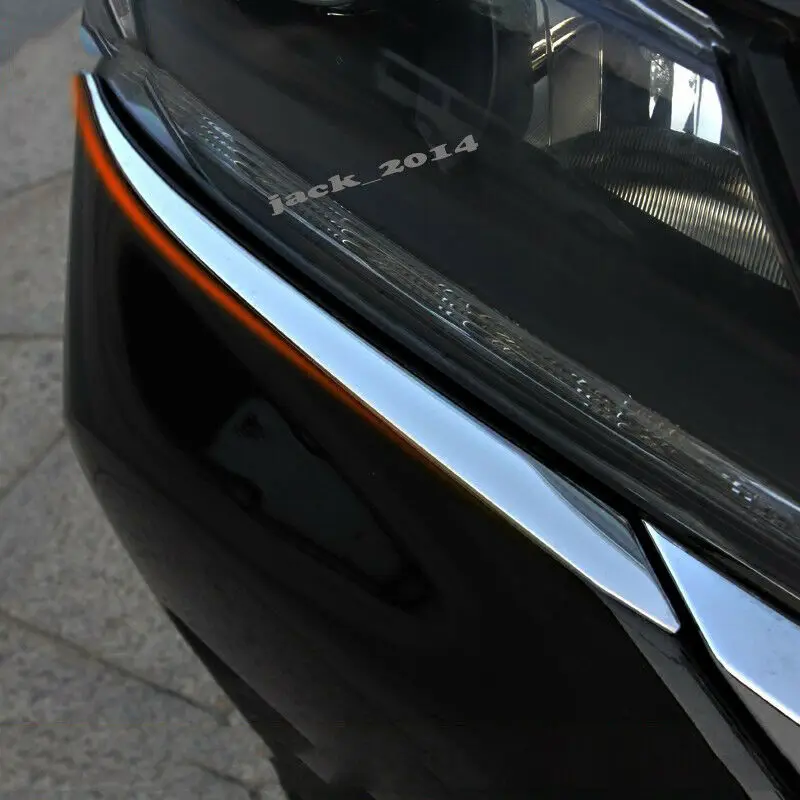 Steel Front Headlight Lamp Cover Trim Bezel Eyebrow Strip for Honda Accord 2014-2015 | Автомобили и мотоциклы