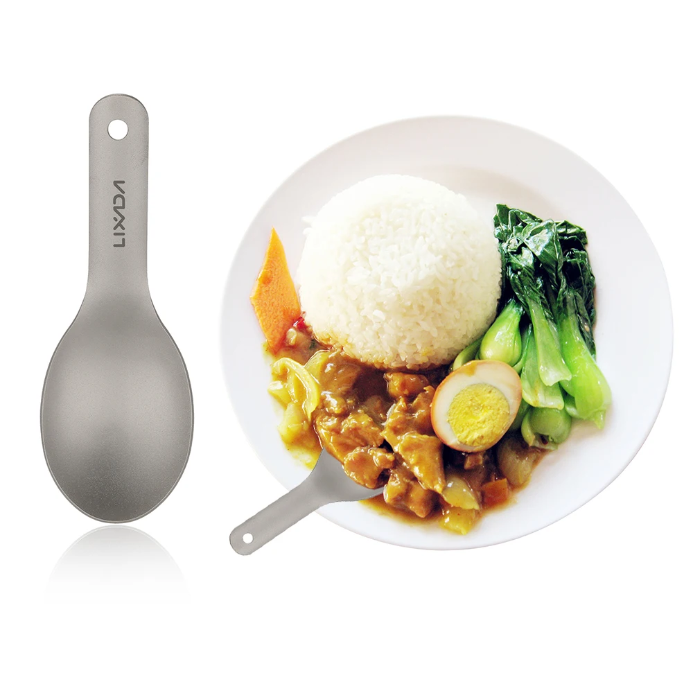Lixada Титановая Ложка с короткими ручками детская ложка из титана для малышей