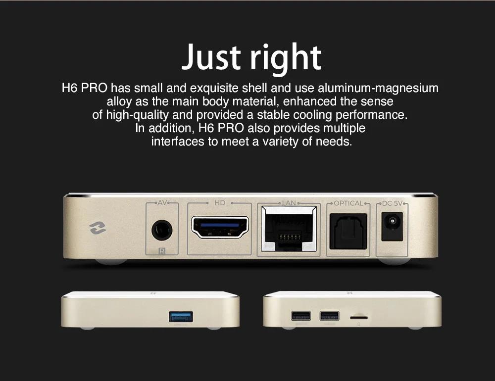 Последний! ZIDOO H6 PRO Android нуга 4 К 10Bit HDR ТВ Box Allwinner DDR4 2 ГБ eMMC 16 ac WI FI 1000 м LAN