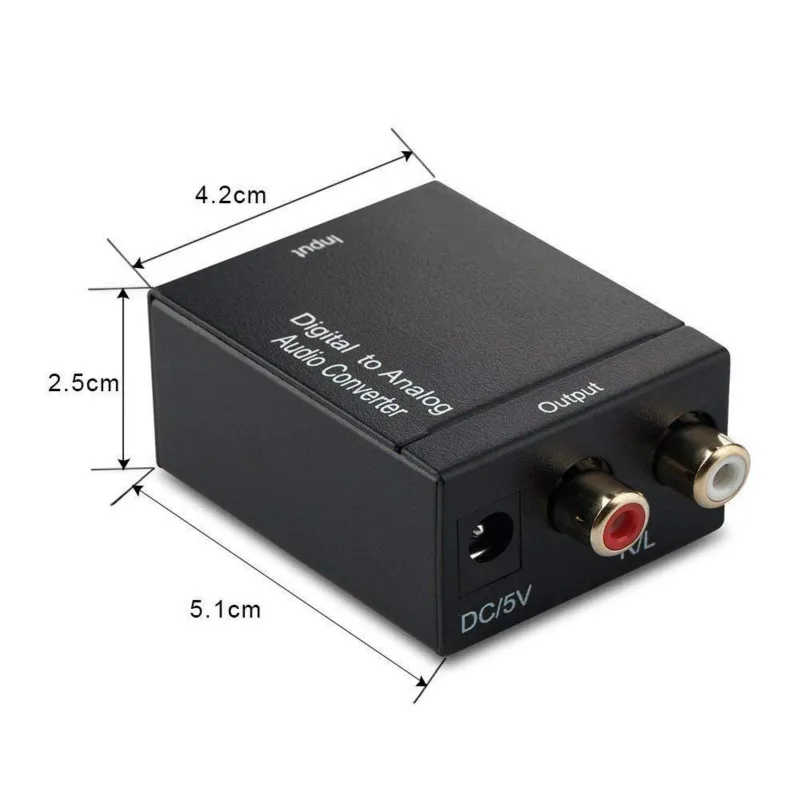 Цифро аналоговый аудио адаптер Цифровой оптический коаксиальный RCA Toslink сигнал в