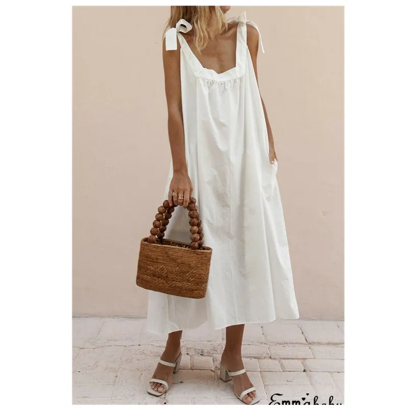 Женское пляжное платье Макси Boho летнее из полиэстера для вечеринки новинка