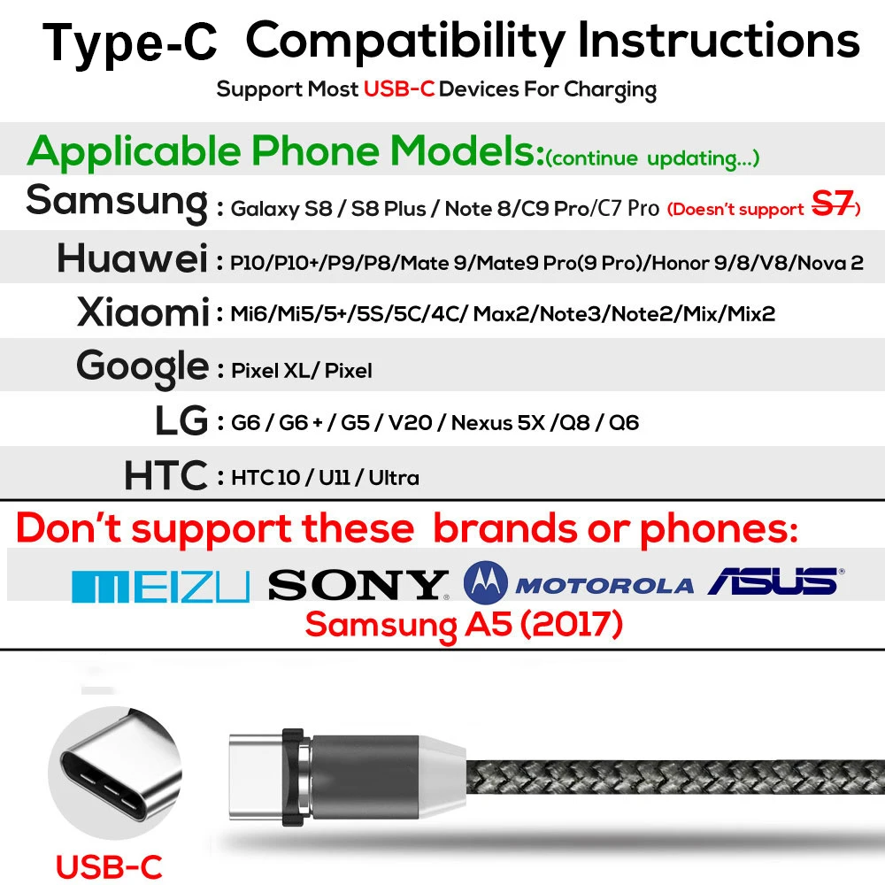 Светодиодный магнитный Магнитный кабель для быстрой зарядки iPhone Xs Max для samsung Xiaomi huawei Android type C Micro USB