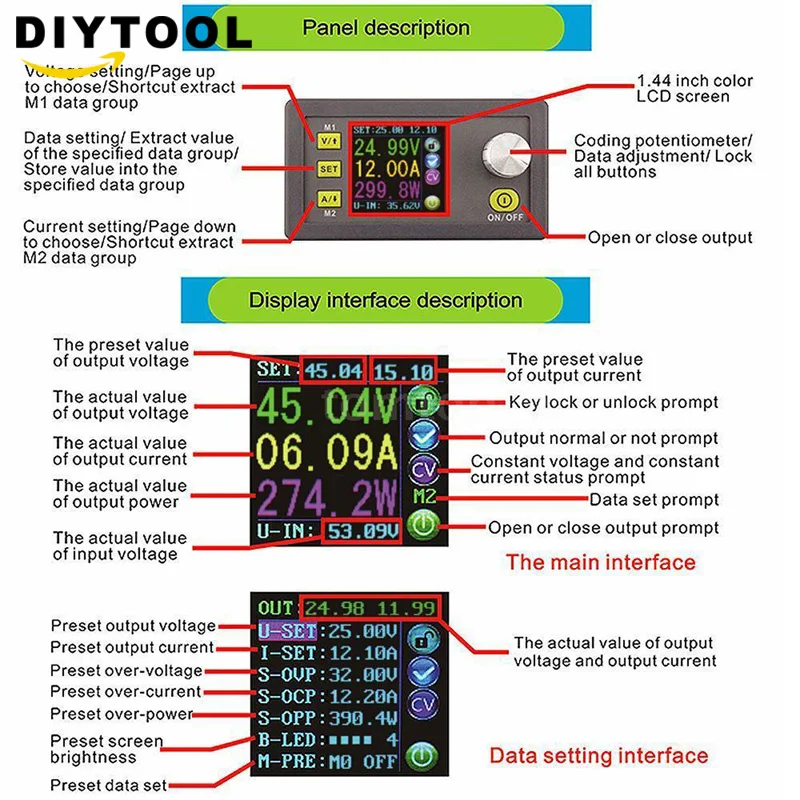 RD DPS5020 преобразователь напряжения Понижающий постоянного тока|Регуляторы