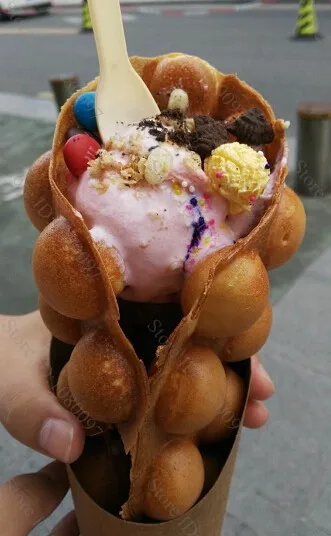 Машина для наполнения яиц вафельница в стиле HK железная вафель и с пузырьками