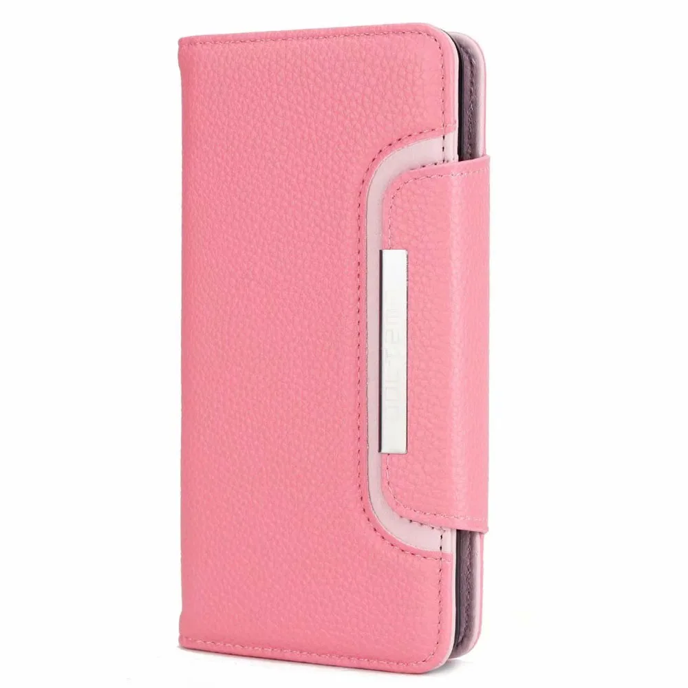 Pink Чехол для samsung S10 Galaxy S8 S9 Plus S10 Lite Note 9 из искусственной кожи, чехол с откидной крышкой, Магнитный чехол из ТПУ с зернистой поверхностью, съемный кошелек - Цвет: Pink