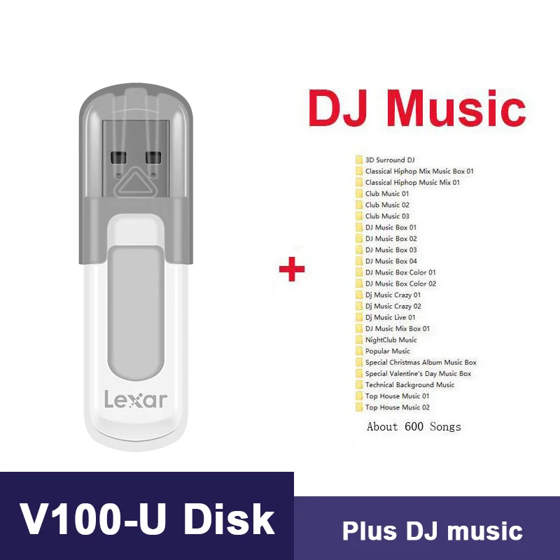 V100-Plus-DJ Lexar флеш-накопитель USB 3,0 32GB U диск ручка привода cle Memoria Chiavetta USB карта памяти Флешка 3,0 animado - Цвет: V100-Plus-DJ