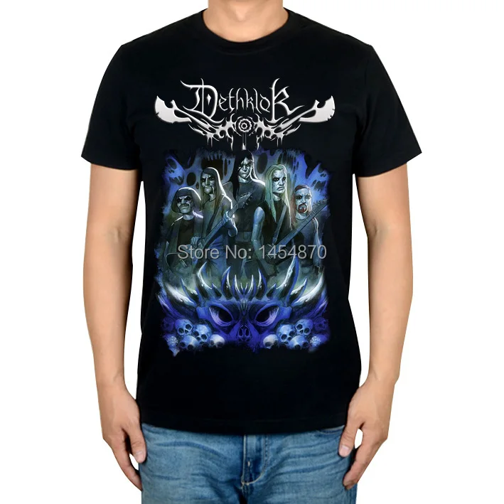 6 видов конструкций Harajuku Dethklok Фирменная уличная одежда футболка из хлопка в стиле