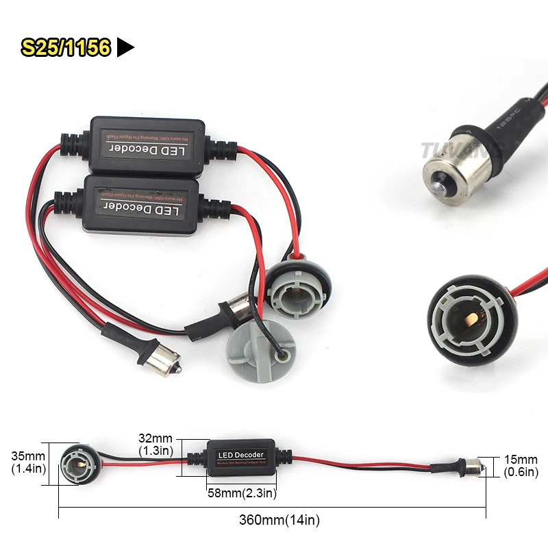 2X 1156 Ba15s 1157 T10 7443 7440 Bau15s Canbus поворотный сигнал провода без ошибок нагрузочные