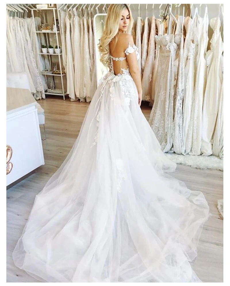 LORIE Boho торжественное платье 2019 аппликация с цветами элегантное фатиновое