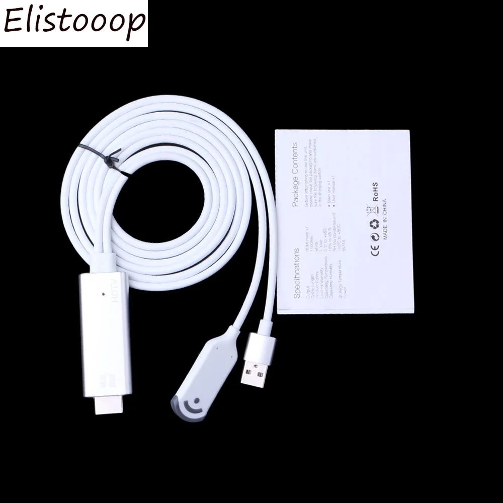 2.4G WIFI Screen Receiver Phone To HDMI Cable 1080p For iPhone 6/6S/6 Plus /7/7plus 8 / X iPad Android Windows HDTV | Электроника